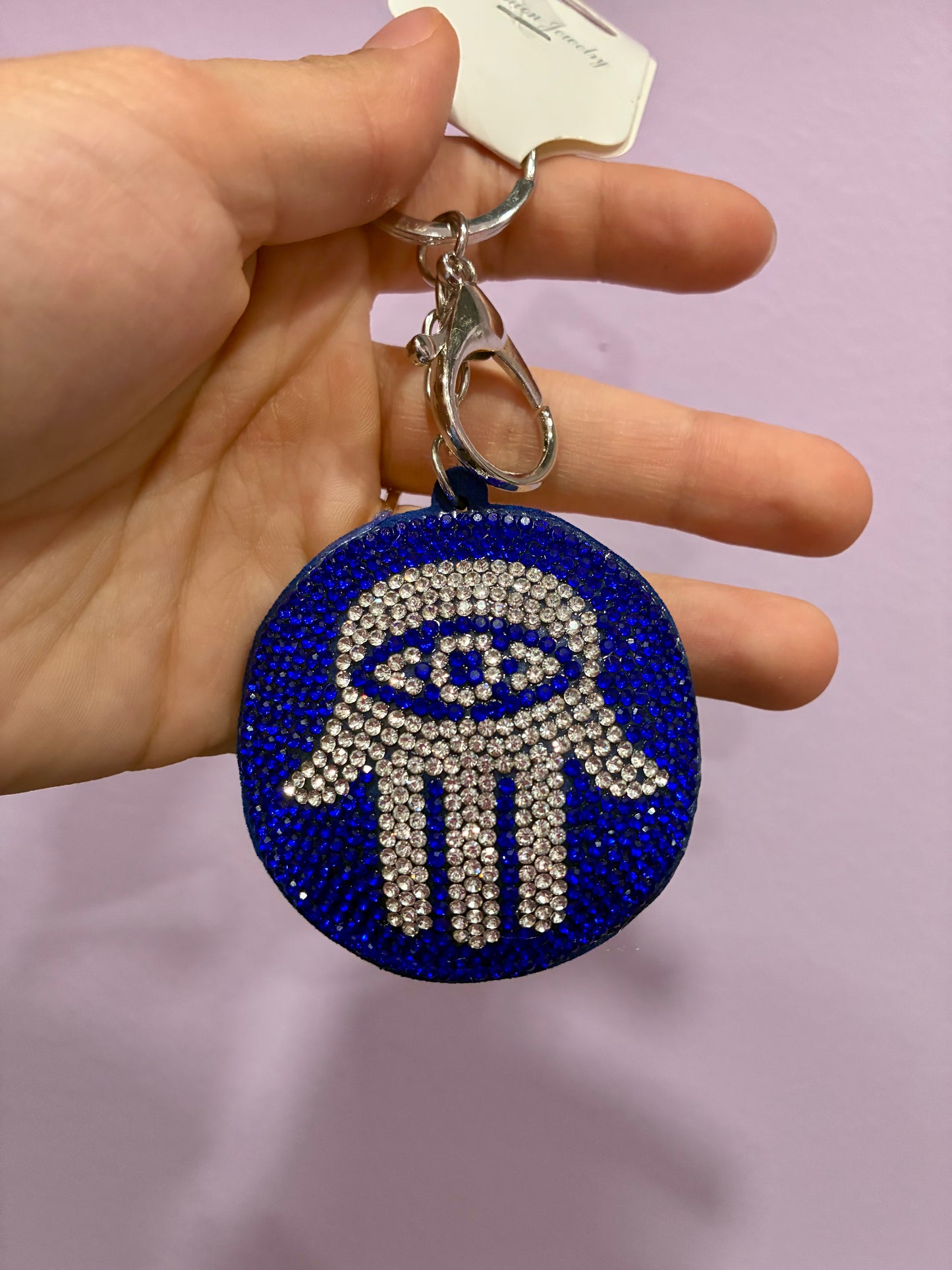Blue Hamsa Hand Key Chain