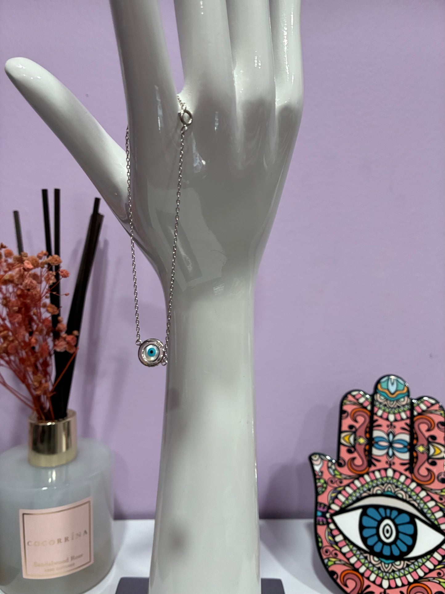 Dainty Evil Eye Chain Bracelet