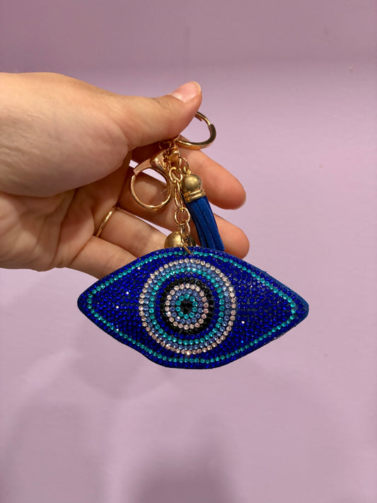 Large Blue Evil Eye Key Chain